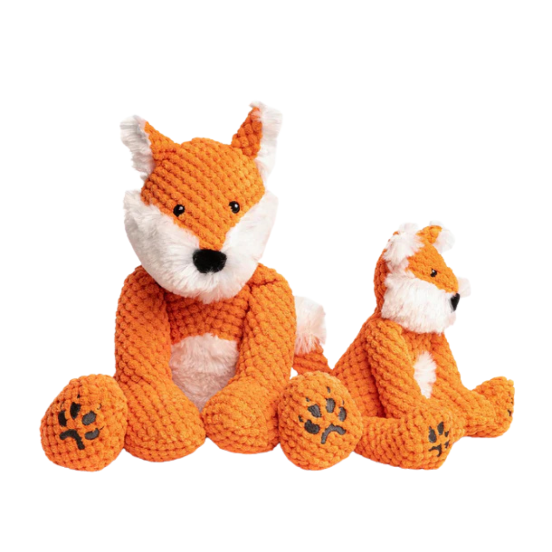 Fabdog Floppy Fox Plush Dog Toy ¨C Squeaky, Soft Pineapple Plush Playmate