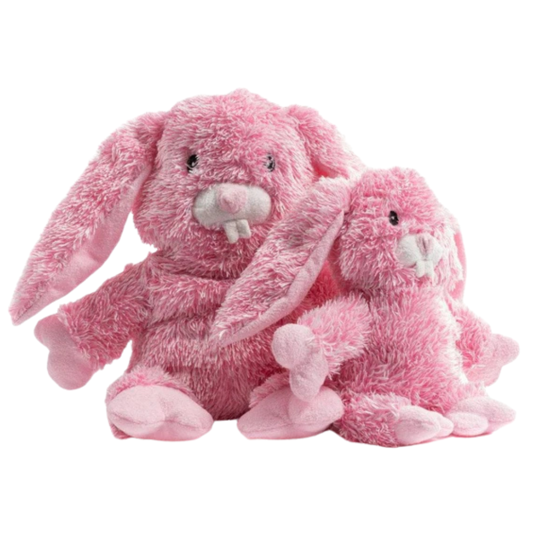 Fabdog Fluffy Bunny Dog Toy - Soft, Squeaky Cuddle Buddy