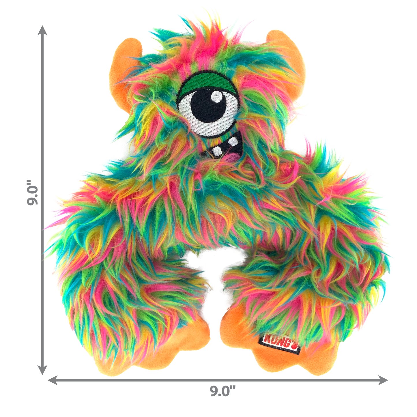 KONG Frizzle Frazzle - Plush, Squeaky Monster Toy for Dogs