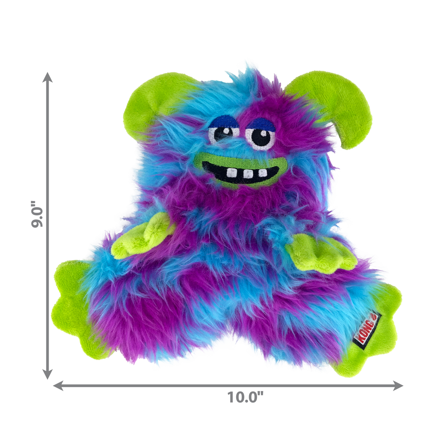 KONG Frizzles Razzle - Plush, Squeaky Monster Toy for Dogs