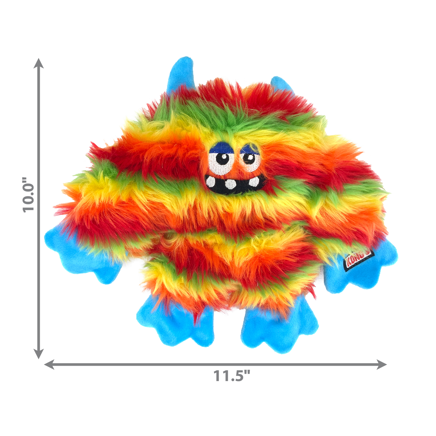 KONG Frizzles Zazzle - Plush, Squeaky Monster Toy for Dogs