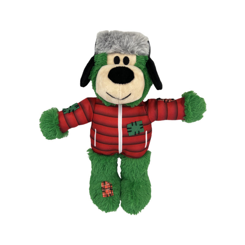 KONG Wild Knots Bears (Assorted Characters) - Squeaky Plush Cuddle Toy for Dogs