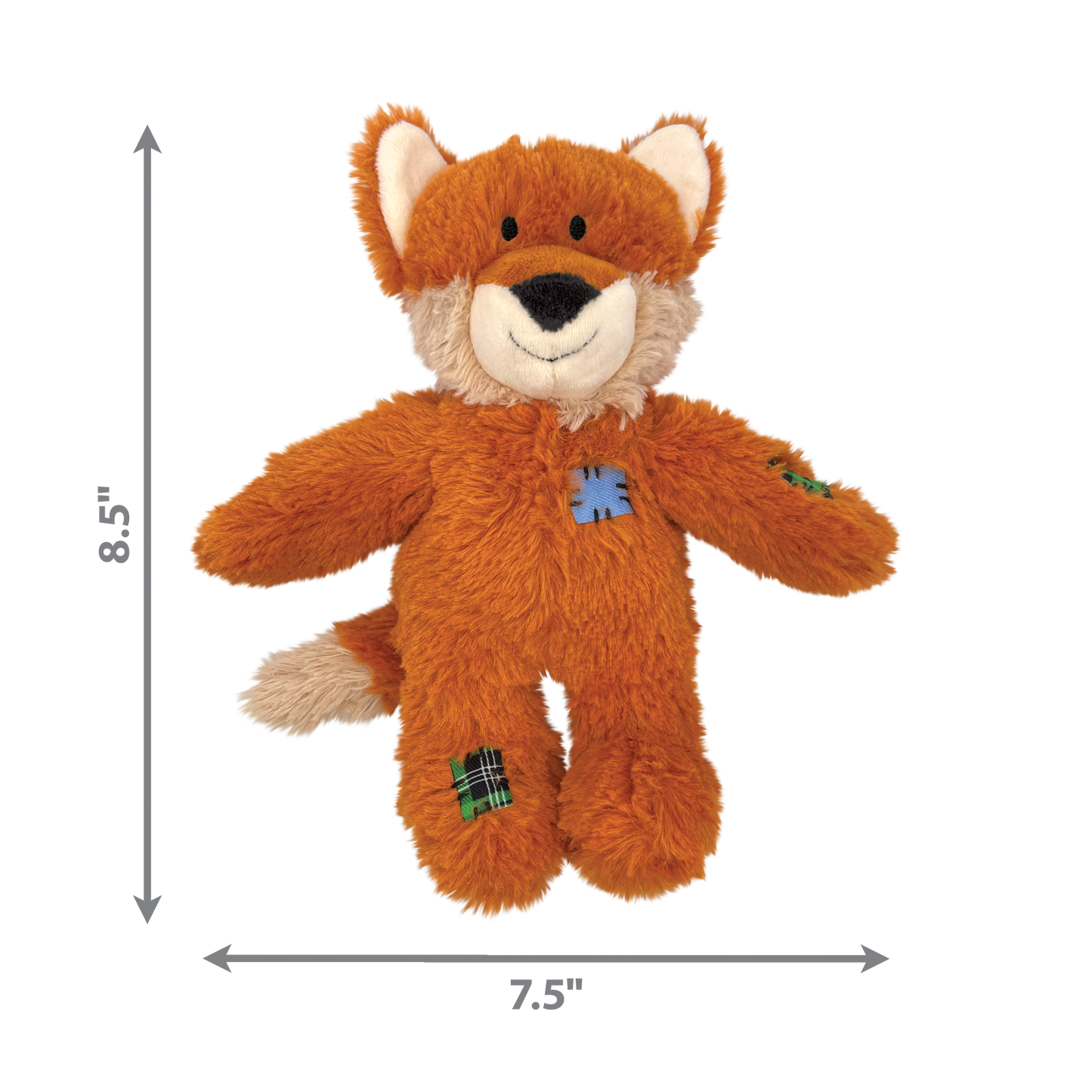 KONG Wild Knots Fox - Squeaky Plush Cuddle Toy for Dogs