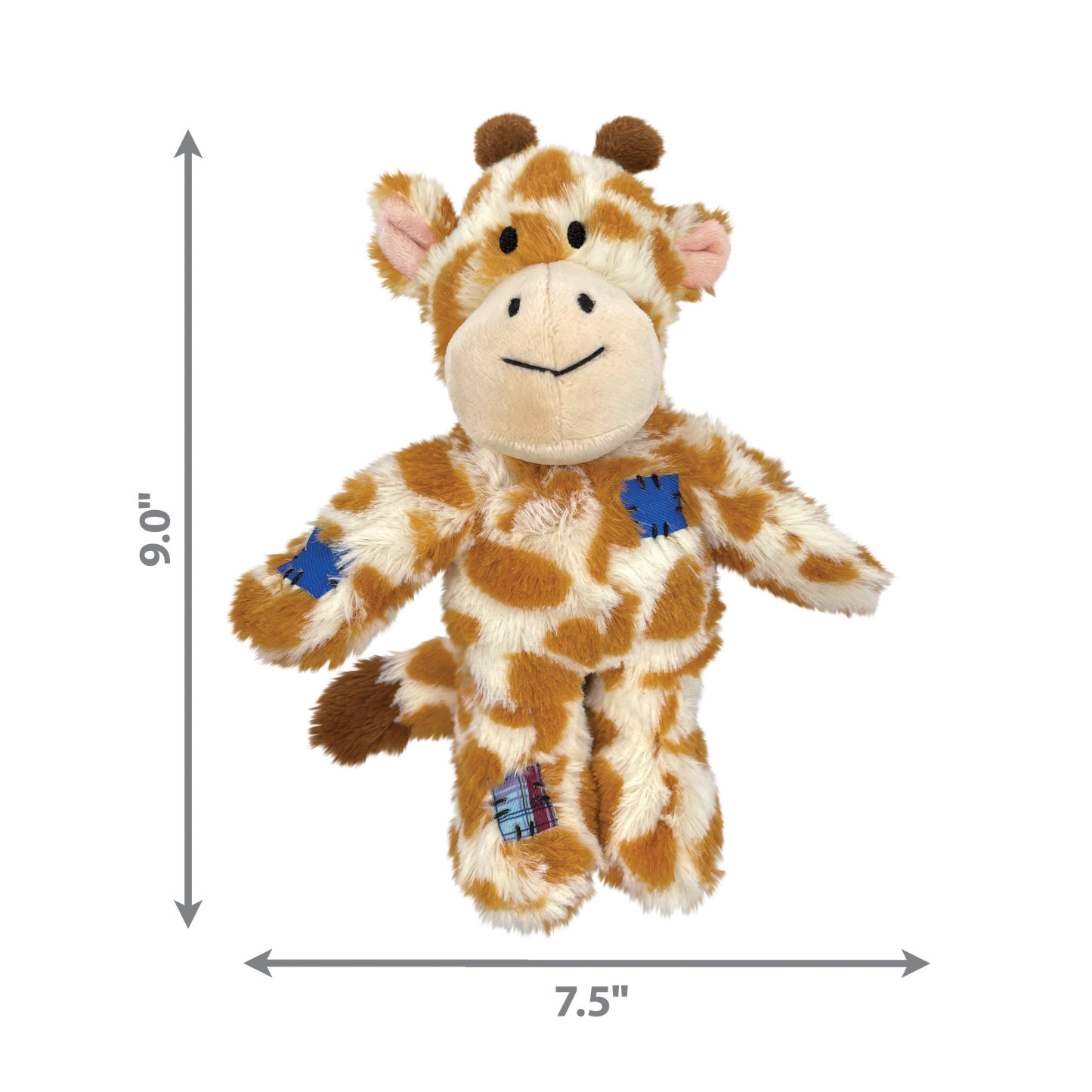 KONG Wild Knots Giraffe - Squeaky Plush Cuddle Toy for Dogs