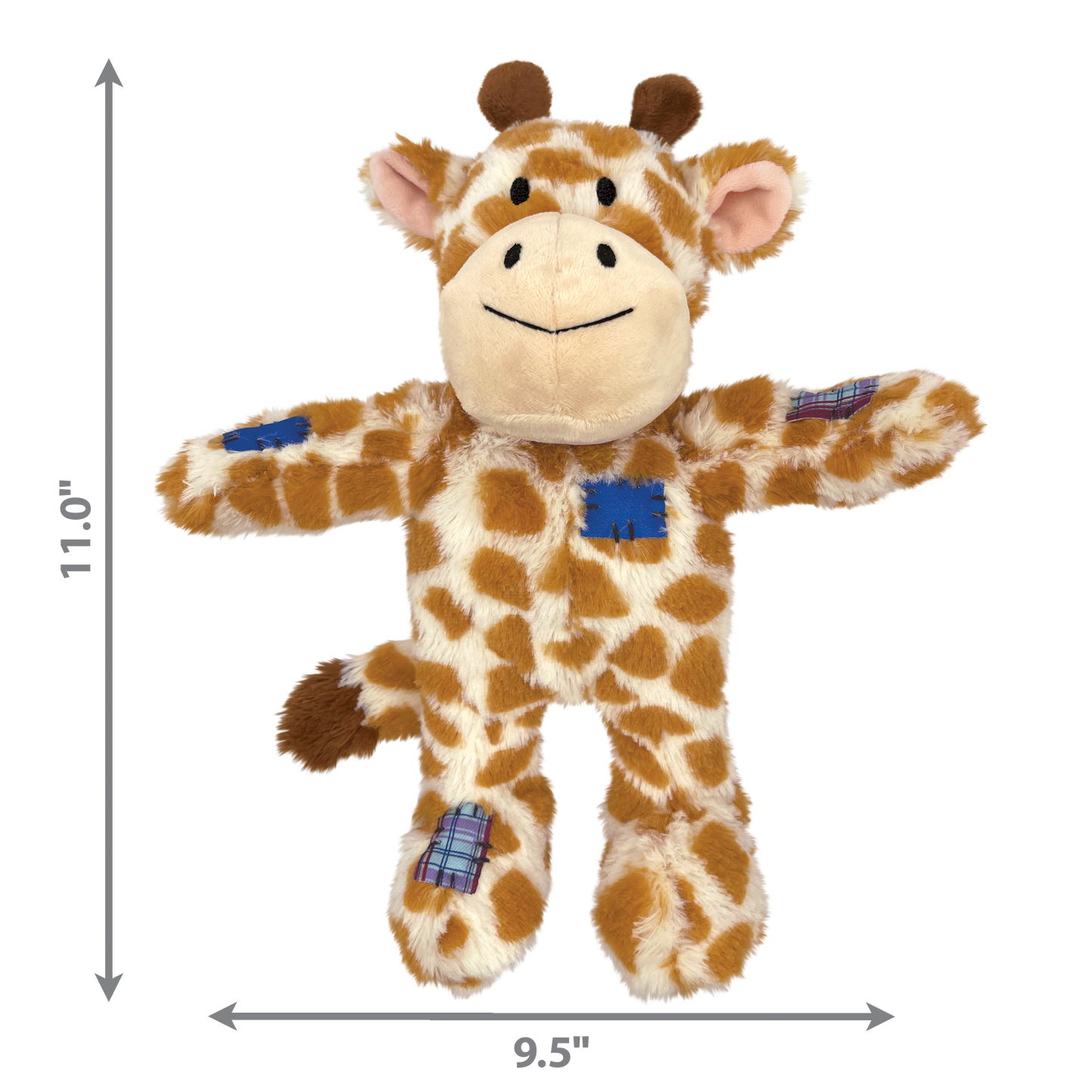 KONG Wild Knots Giraffe - Squeaky Plush Cuddle Toy for Dogs