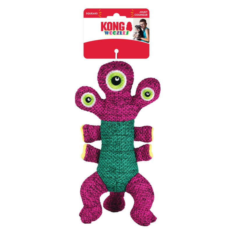 KONG Woozles - Plush, Squeaky Alien Toy for Dogs