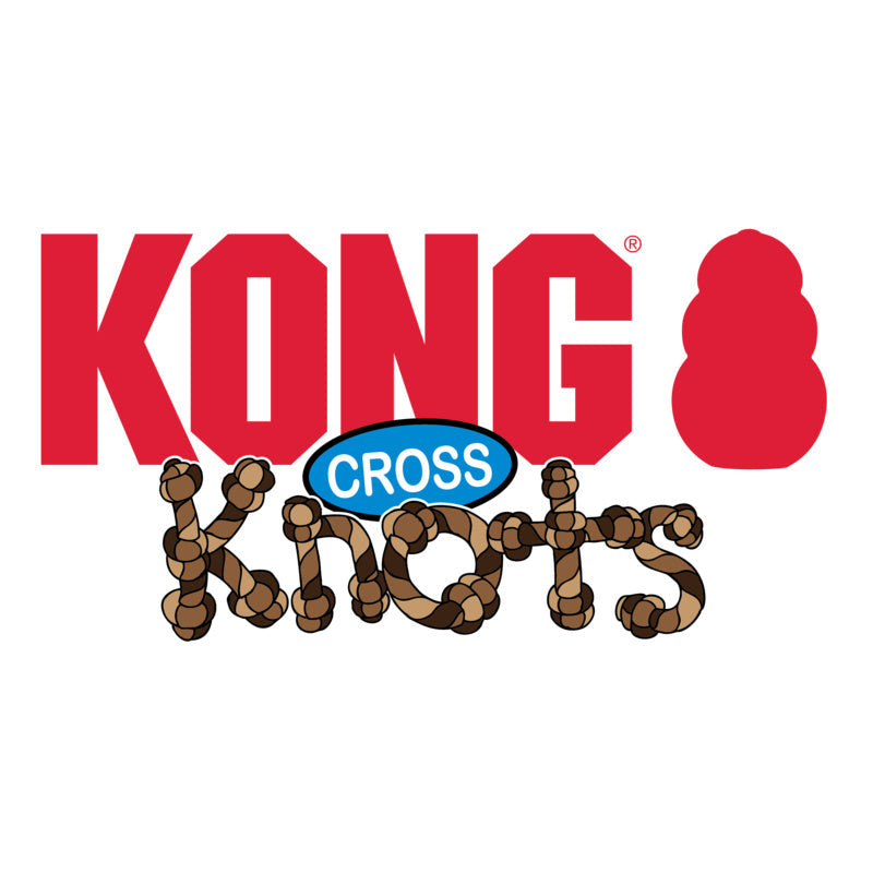 KONG Cross Knots Elephant - Squeaky, Low Stuffing, Plush Cuddle Toy for Dogs