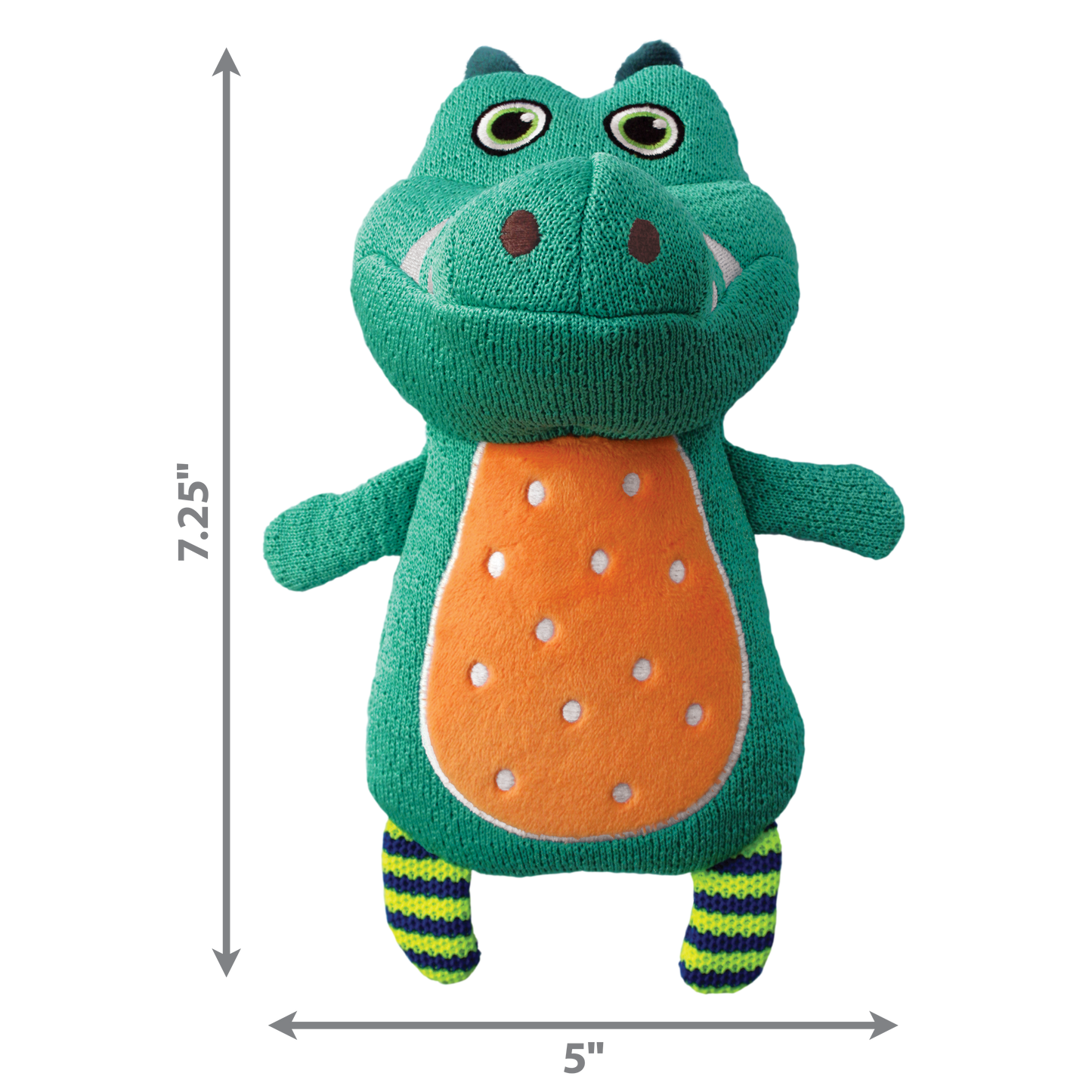 KONG Whoopz Gator - Squeaky, Spongy, Plush Cuddle Toy for Dogs