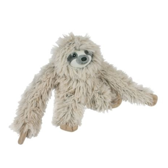 Tall Tails Plush Sloth with Inner Rope - Durable, Soft, Squeaky Toy for Dogs