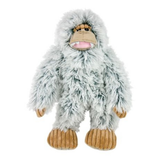 Tall Tails Plush Yeti with Inner Rope - Durable, Squeaky Tug Toy for Dogs