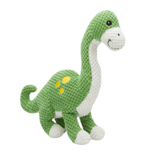 Fabdog Floppy Brontosaurus Plush Dog Toy - Squeaky, Soft Pineapple Plush Playmate
