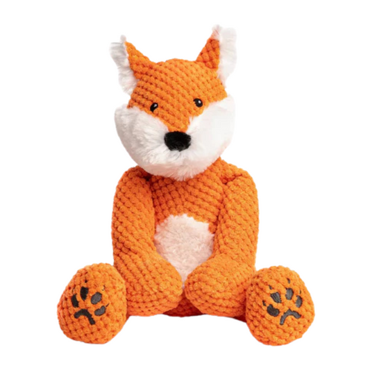 Fabdog Floppy Fox Plush Dog Toy ¨C Squeaky, Soft Pineapple Plush Playmate