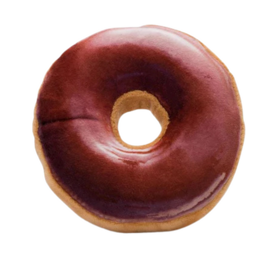 Fabdog Kuddly Kanine Donut Toy - Stuff-Less Realistic Squeaky Dog Toy