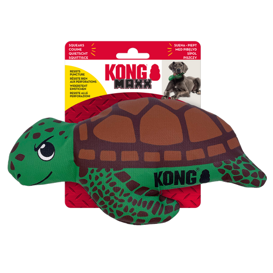 KONG Maxx Turtle - Tough, Durable, Squeaky Toy for Dogs
