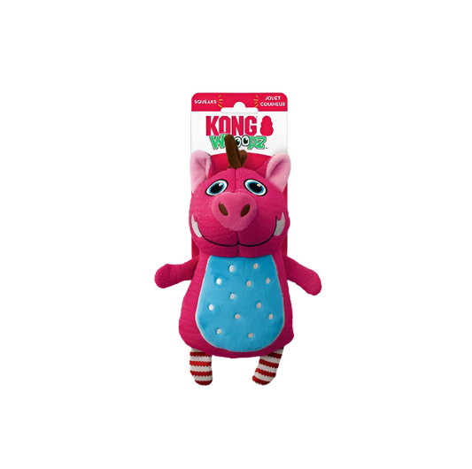 KONG Whoopz Warthog - Squeaky, Spongy, Plush Cuddle Toy for Dogs
