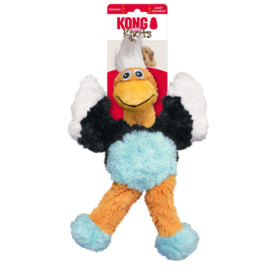 KONG Wild Knots Birds (Assorted Characters) - Squeaky Plush Cuddle Toy for Dogs