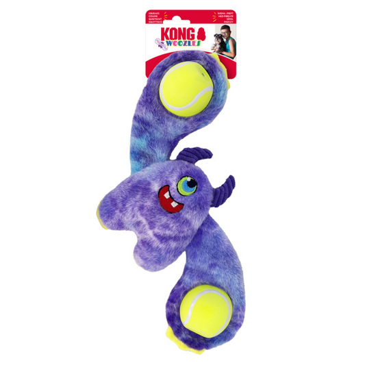 KONG Woozles Monster (Assorted Characters) - Plush, Squeaky Monster Toy for Dogs