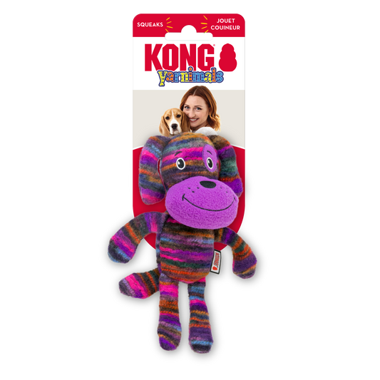 KONG Yarnimals Dog - Squeaky, Floppy, Plush Cuddle Toy for Dogs