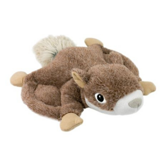Tall Tails Plush Flying Squirrel with Inner Rope - Durable, Soft, Squeaky Toy for Dogs