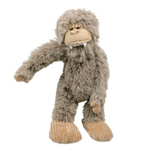 Tall Tails Plush Bigfoot with Inner Rope - Durable, Stuffless, Squeaky Toy for Dogs