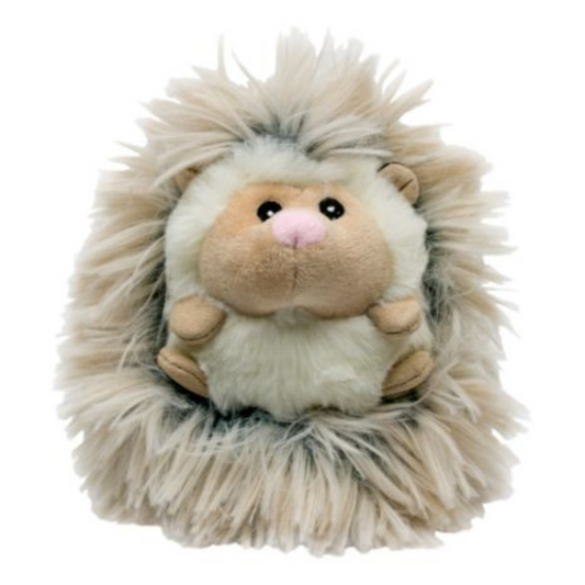 Tall Tails Plush Fluffy Hedgehog - Soft, Snuggly and Squeaky Toy for Dogs